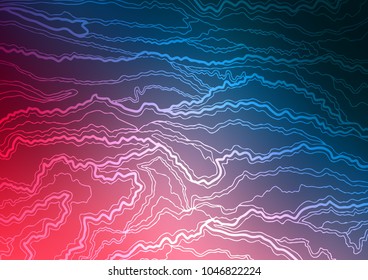 Dark Blue, Red vector indian curved template. Geometric doodle illustration in Origami style with gradient. Hand painted design for web, wrapping, wallpaper.