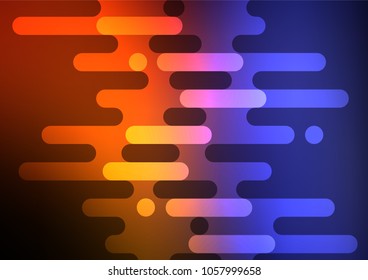Dark Blue, Red vector indian curved pattern. Glitter abstract illustration with doodles and Zen tangles. Hand painted design for web, wrapping, wallpaper.