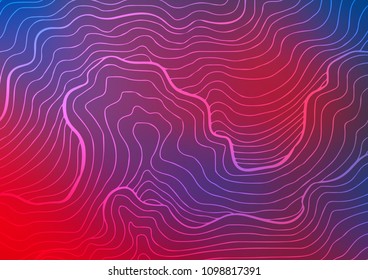 Dark Blue, Red vector indian curved template. Modern geometrical abstract illustration with doodles. The elegant pattern can be used as a part of a brand book.