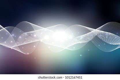 Dark Blue, Red vector layout with festival confetti. Beautiful colored illustration with ribbon in celebration style. The pattern can be used for new year ad, booklets.