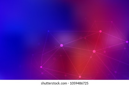 Dark Blue, Red vector layout with circles, lines. Colorful illustration with circles and lines in futuristic style. Pattern can be used for beautiful websites.
