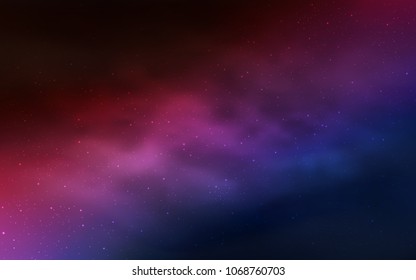 Dark Blue, Red vector layout with cosmic stars. Modern abstract illustration with Big Dipper stars. Pattern for astronomy websites.