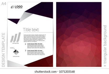 Dark Blue, Red vector  layout for Leaflets. Glitter abstract design concept with text box. Pattern for beautiful business cards, folders.