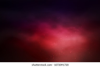 Dark Blue, Red vector layout with cosmic stars. Shining colored illustration with bright astronomical stars. Template for cosmic backgrounds.