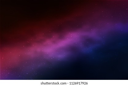 Dark Blue, Red vector layout with cosmic stars. Shining illustration with sky stars on abstract template. Pattern for astrology websites.