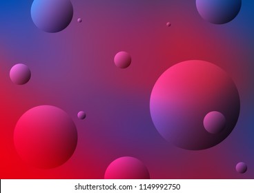 Dark Blue, Red vector layout with circle shapes. Beautiful colored illustration with blurred circles in nature style. Completely new template for your brand book.