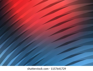 Dark Blue, Red vector layout with flat lines. Lines on blurred abstract background with gradient. The pattern can be used for websites.