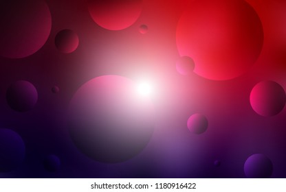 Dark Blue, Red vector layout with circle shapes. Abstract illustration with colored bubbles in nature style. Pattern can be used for futuristic ad, booklets.