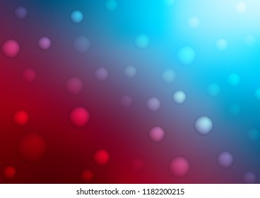 Dark Blue, Red vector layout with circle shapes. Modern abstract illustration with colorful water drops. The pattern can be used for ads, leaflets of liquid.