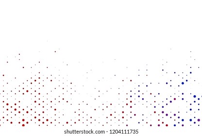 Dark Blue, Red vector layout with circle spots. Blurred bubbles on abstract backdrop with colorful gradient. Pattern for beautiful websites.