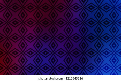 Dark Blue, Red vector layout with lines, rectangles. Abstract gradient illustration with rectangles. Best design for your ad, poster, banner.