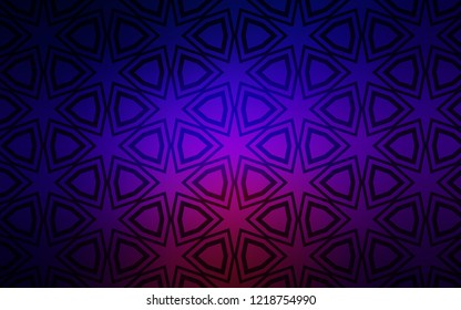 Dark Blue, Red vector layout with bright stars. Decorative illustration with stars on abstract template. Pattern for wrapping gifts.