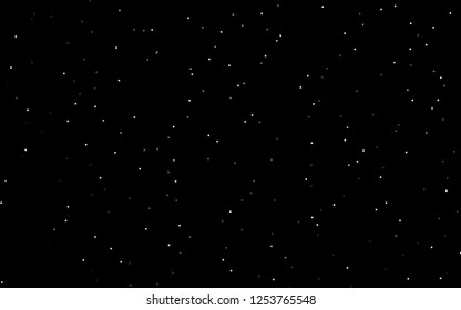 Dark Blue, Red vector layout with bright stars. Glitter abstract illustration with colored stars. Best design for your ad, poster, banner.