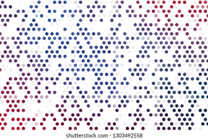 Dark Blue, Red vector layout with hexagonal shapes. Design in abstract style with hexagons. Pattern for ads, leaflets.