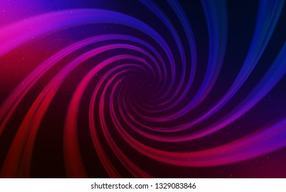 Dark Blue, Red vector layout with cosmic stars. Blurred decorative design in simple style with galaxy stars. Template for cosmic backgrounds.
