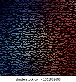 Dark Blue, Red vector layout with curves. Gradient illustration in simple style with bows. Best design for your ad, poster, banner.