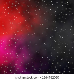 Dark Blue, Red vector layout with bright stars. Shining colorful illustration with small and big stars. Best design for your ad, poster, banner.