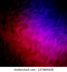 Dark Blue, Red vector layout with curves. Colorful abstract illustration with gradient curves. Design for your business promotion.