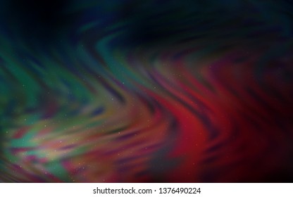 Dark Blue, Red vector layout with cosmic stars. Blurred decorative design in simple style with galaxy stars. Pattern for futuristic ad, booklets.