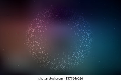 Dark Blue, Red vector layout with cosmic stars. Modern abstract illustration with Big Dipper stars. Best design for your ad, poster, banner.