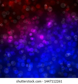 Dark Blue, Red vector layout with circles. Glitter abstract illustration with colorful drops. Pattern for business ads.