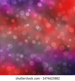 Dark Blue, Red vector layout with circles. Abstract colorful disks on simple gradient background. Pattern for websites, landing pages.