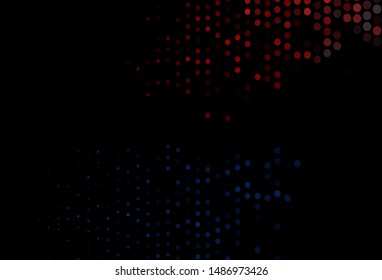 Dark Blue, Red vector layout with circle shapes. Modern abstract illustration with colorful water drops. Completely new template for your brand book.