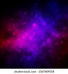 Dark Blue, Red vector layout with circles. Glitter abstract illustration with colorful drops. Pattern for websites, landing pages.