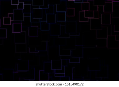Dark Blue, Red vector layout with lines, rectangles. Glitter abstract illustration with rectangular shapes. Modern template for your landing page.