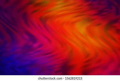 Dark Blue, Red vector layout with cosmic stars. Blurred decorative design in simple style with galaxy stars. Best design for your ad, poster, banner.