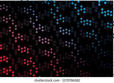 Dark Blue, Red vector layout with circle shapes. Beautiful colored illustration with blurred circles in nature style. Pattern for ads, leaflets.