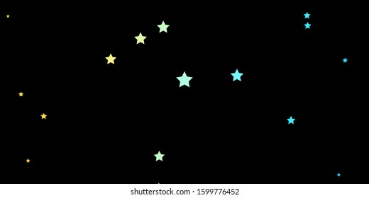 Dark Blue, Red vector layout with bright stars. Colorful illustration in abstract style with gradient stars. Design for your business promotion.