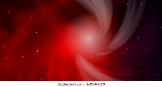 Dark Blue, Red vector layout with bright stars. Colorful illustration with abstract gradient stars. Theme for cell phones.