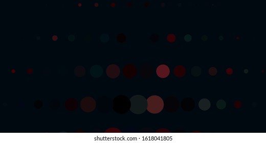 Dark Blue, Red vector layout with circle shapes. Illustration with set of shining colorful abstract spheres. New template for a brand book.