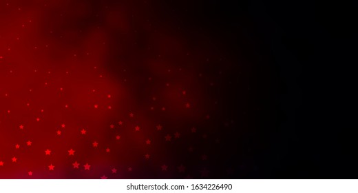 Dark Blue, Red vector layout with bright stars. Colorful illustration in abstract style with gradient stars. Theme for cell phones.