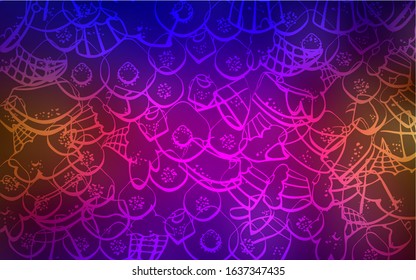 Dark Blue, Red vector layout with sweet desserts. Illustration with set of sweet food in doodle style. Design for ad, poster, banner of cafes or restaurants.