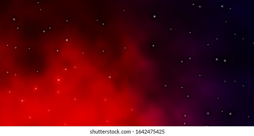 Dark Blue, Red vector layout with bright stars. Shining colorful illustration with small and big stars. Pattern for wrapping gifts.