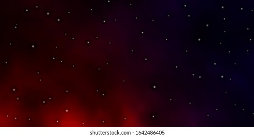 Dark Blue, Red vector layout with bright stars. Shining colorful illustration with small and big stars. Pattern for wrapping gifts.