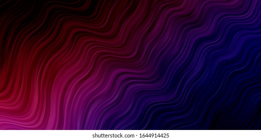Dark Blue, Red vector layout with wry lines. Brand new colorful illustration with bent lines. Best design for your ad, poster, banner.
