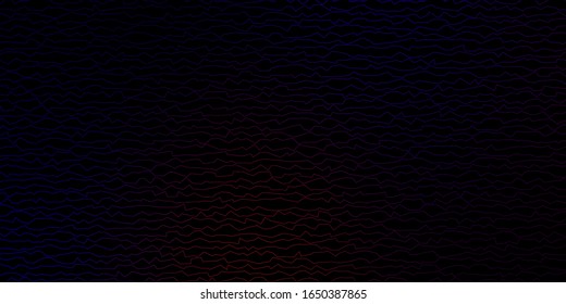 Dark Blue, Red vector layout with wry lines. Colorful illustration in circular style with lines. Pattern for booklets, leaflets.