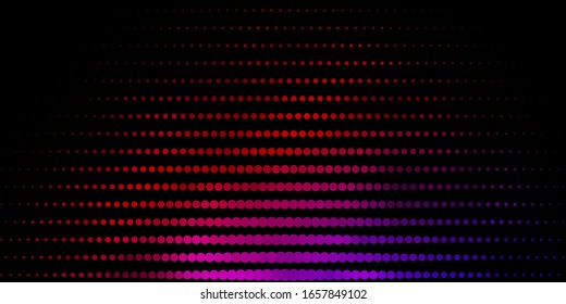 Dunkelblau, rote Vektorillustration mit Kreisformen. Abstrakte bunte Scheiben auf einfachem Farbverlauf-Hintergrund. Muster für Webseiten.