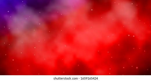 Dark Blue, Red vector layout with bright stars. Blur decorative design in simple style with stars. Pattern for wrapping gifts.