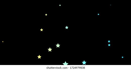 Dark Blue, Red vector layout with bright stars. Colorful illustration in abstract style with gradient stars. Design for your business promotion.