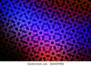Dark Blue, Red vector layout with circle shapes. Modern abstract illustration with colorful water drops. Design for poster, banner of websites.