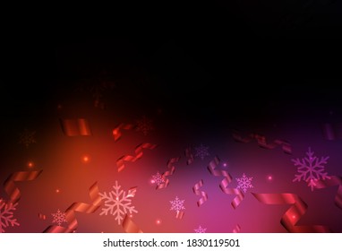 Dark Blue, Red vector layout in New Year style. A colorful design in Christmas style with gradient. Pattern for ads, poster, banner of books.