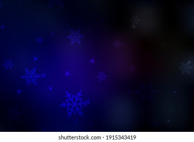 Dark Blue, Red vector layout in New Year style. Simple gradient illustration with Christmas attributes. Best design for a college poster, banner.