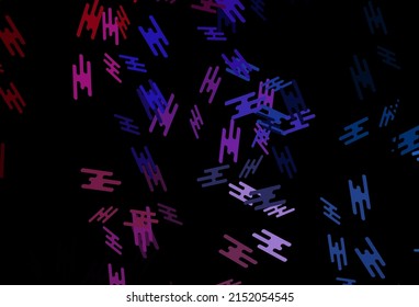 Dark Blue, Red vector layout with flat lines. Shining colored illustration with narrow lines. Smart design for your business advert.