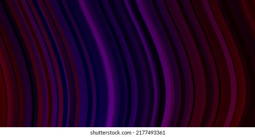 Dark Blue, Red vector layout with wry lines. Colorful geometric sample with gradient curves.  Template for your UI design.