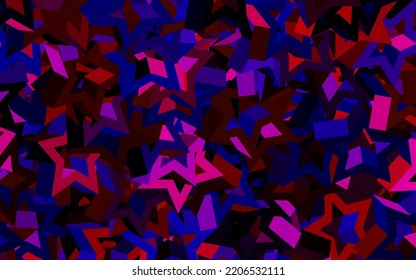 Dark Blue, Red vector layout with lines, triangles. Glitter abstract illustration with triangular shapes. Pattern for booklets, leaflets