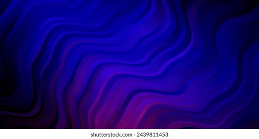 Dark Blue, Red vector layout with wry lines. Brand new colorful illustration with bent lines. Design for your business promotion.